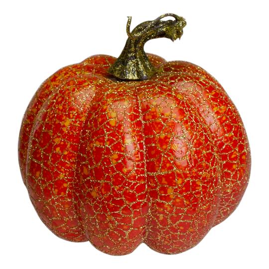 5" Orange & Cream Artificial Fall Harvest Pumpkin Set